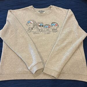 Rowdy Gentleman Mount Rushmore crewneck sweatshirt, xxl, bandana funny